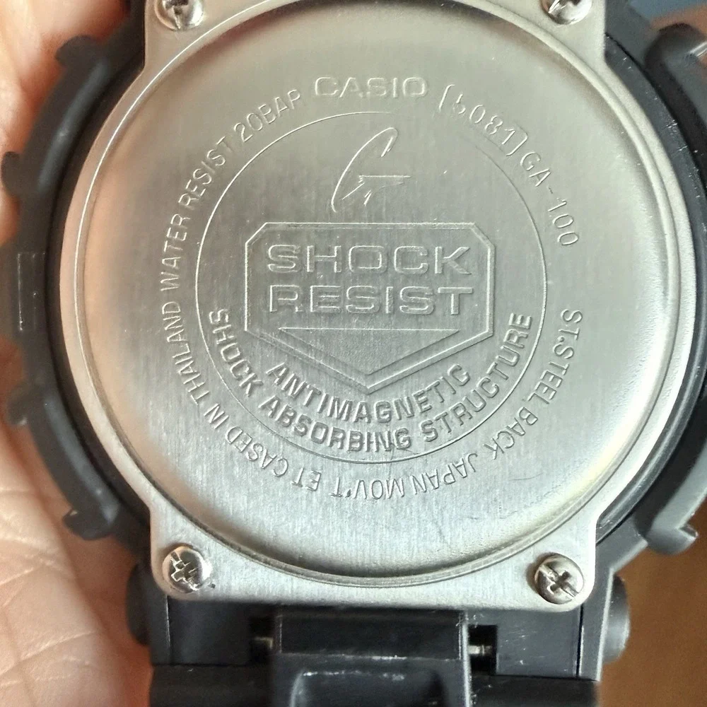 Casio G-Shock GA-100-1A1 Men Black Analog Digital Watch Module 5081 New Battery